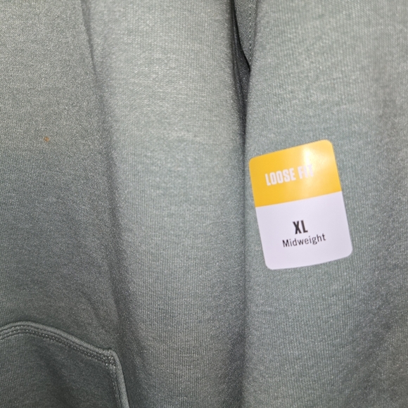 Carhartt Men's Green With Blue Lettering Hoodie Sweatshirt XL - Picture 4 of 5